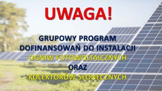 Montaż odnawialnych źródeł energii – Grupowy Program Dofinansowań