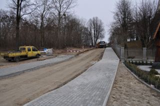 Budowa chodnika w miejscowości Kupno