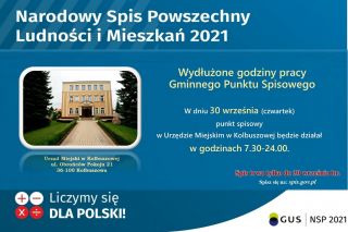 Wydłużone godziny pracy punktu spisowego