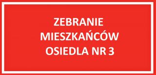 Zebranie Mieszkańców Osiedla Nr 3