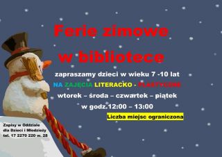 Ferie zimowe w bibliotece