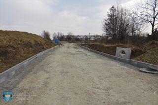 Postępy prac przy budowie nowego odcinka drogi w Kolbuszowej