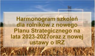 Harmonogram szkoleń dla rolników