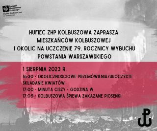 Obchody 79. rocznicy wybuchu Powstania Warszawskiego