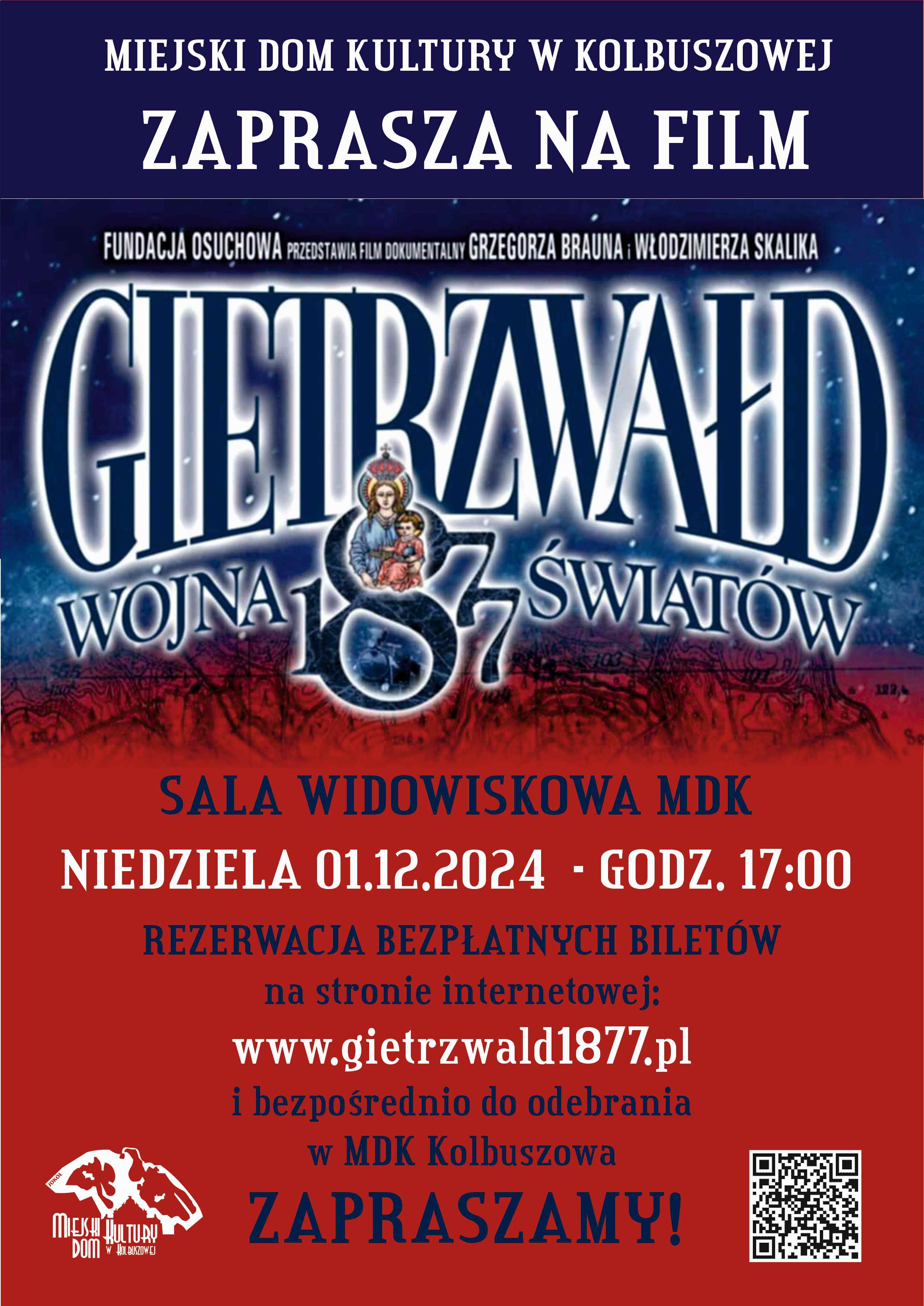 Pokaz filmu „Gietrzwałd 1877. Wojna światów”