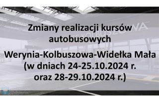 Zmiany realizacji kursów autobusowych