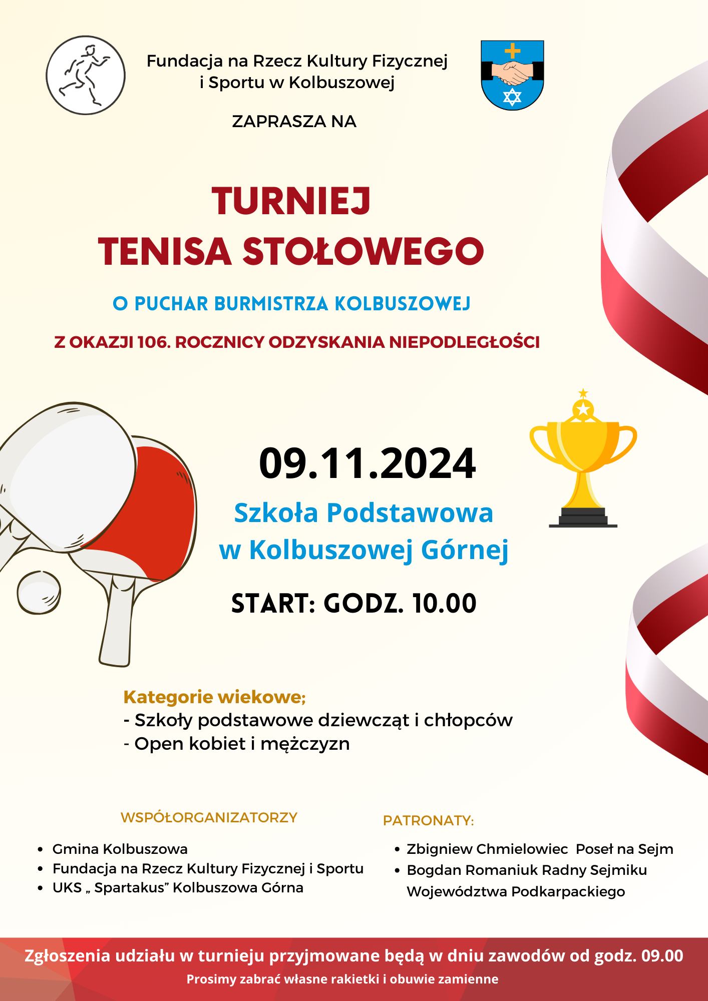 Turniej Tenisa Stołowego z okazji Święta Niepodległości