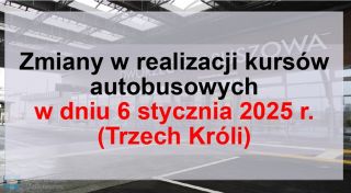 Zmiany w realizacji kursów autobusowych