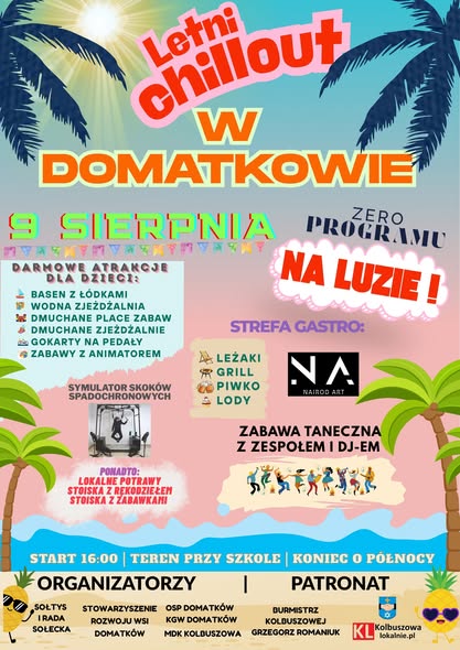 Letni chillout w Domatkowie
