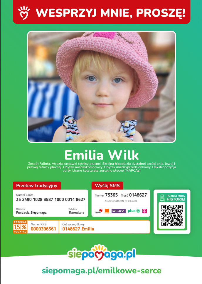 Emilka Wilk ponownie potrzebuje naszego wsparcia