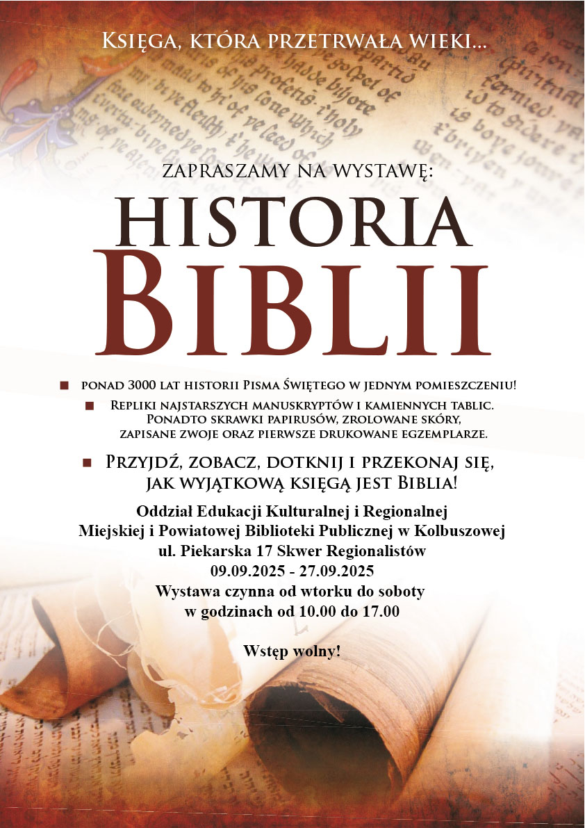 Wystawa „Historia Biblii - Księga, która przetrwała wieki”