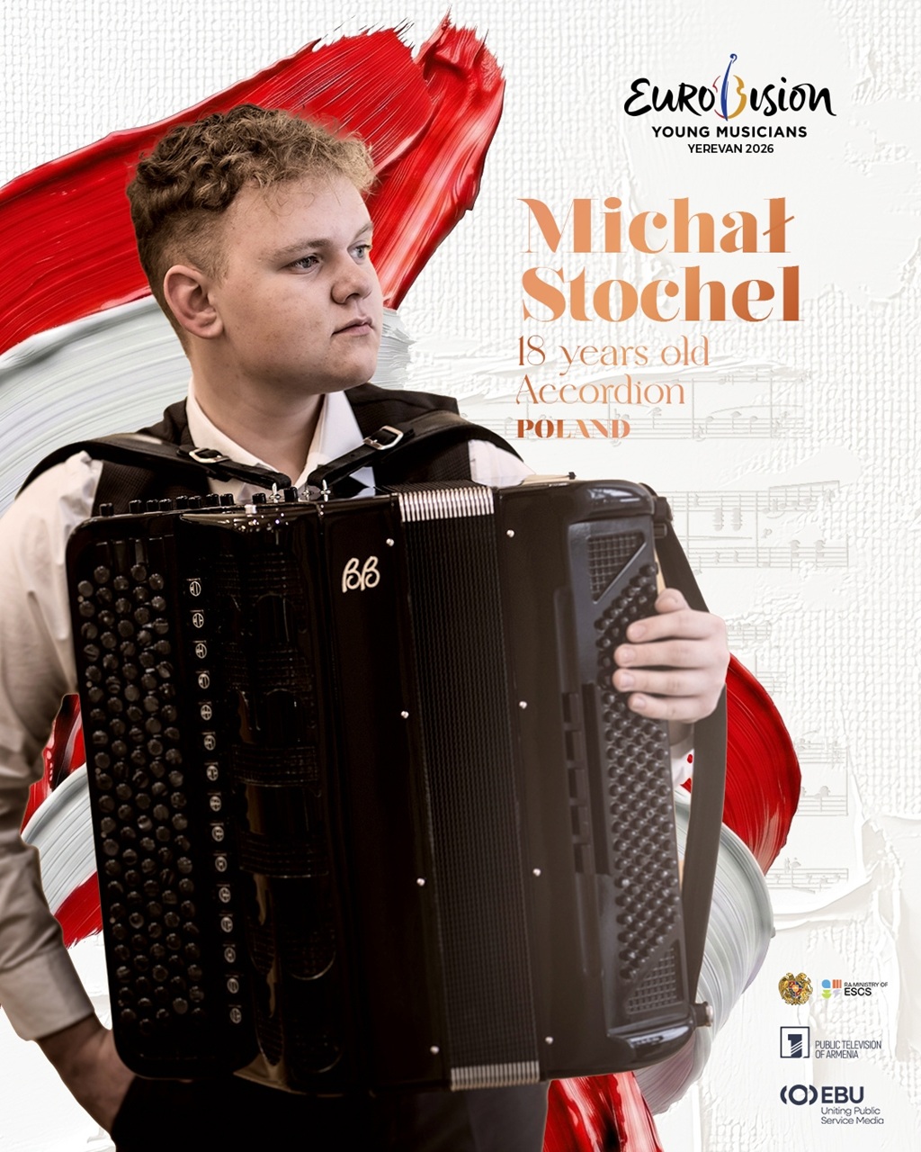 Michał Stochel z Zarębek w finale Eurowizji dla Młodych Muzyków 2026