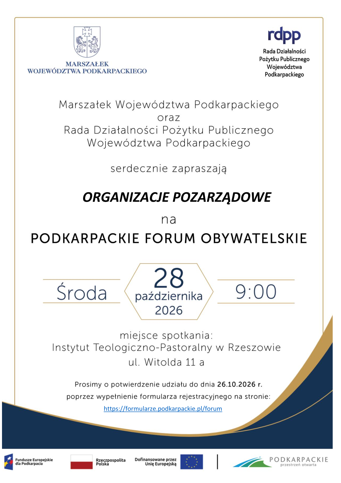 Zaproszenie na Podkarpackie Forum Obywatelskie