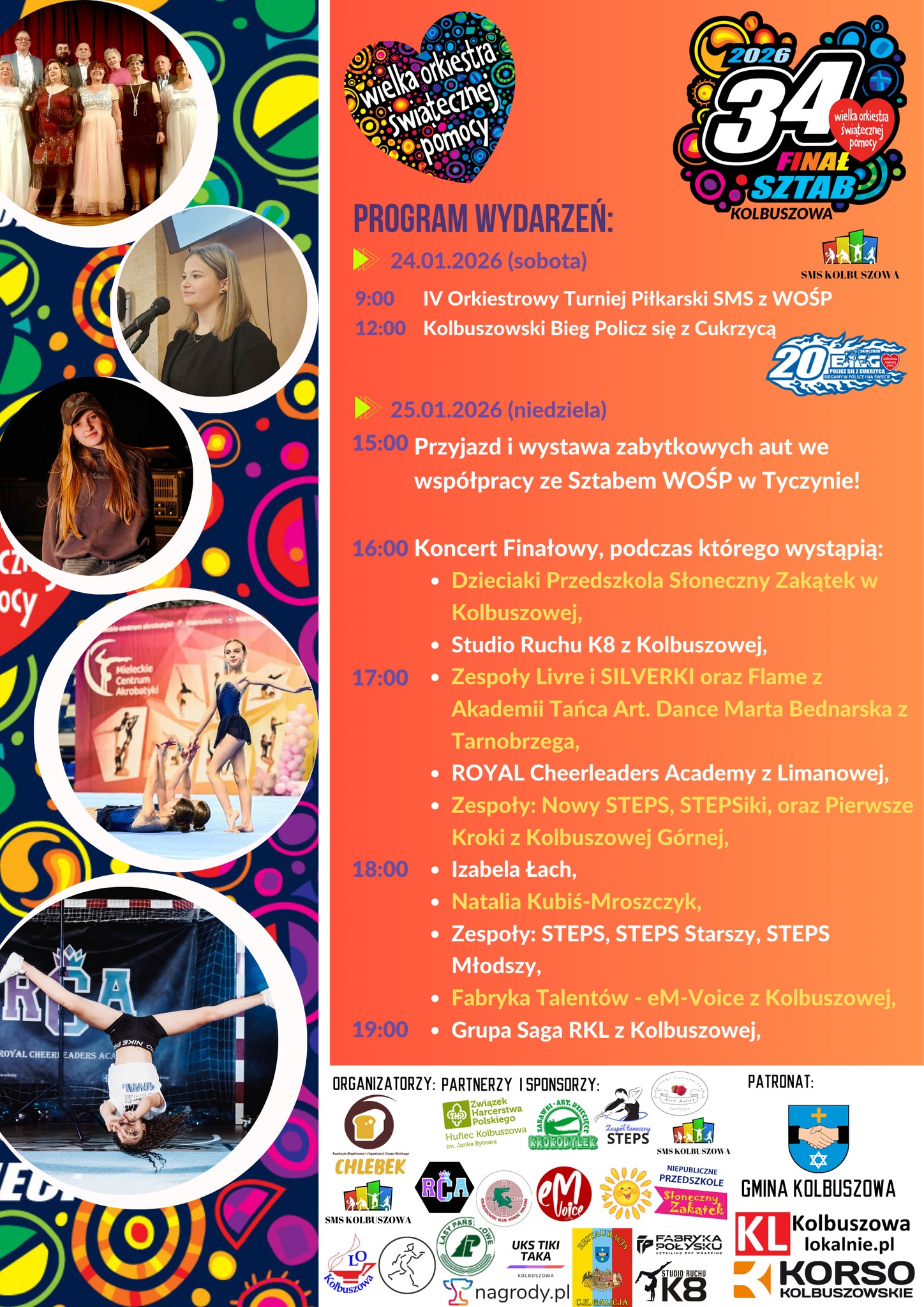 34. Finał Wielkiej Orkiestry Świątecznej Pomocy w Kolbuszowej