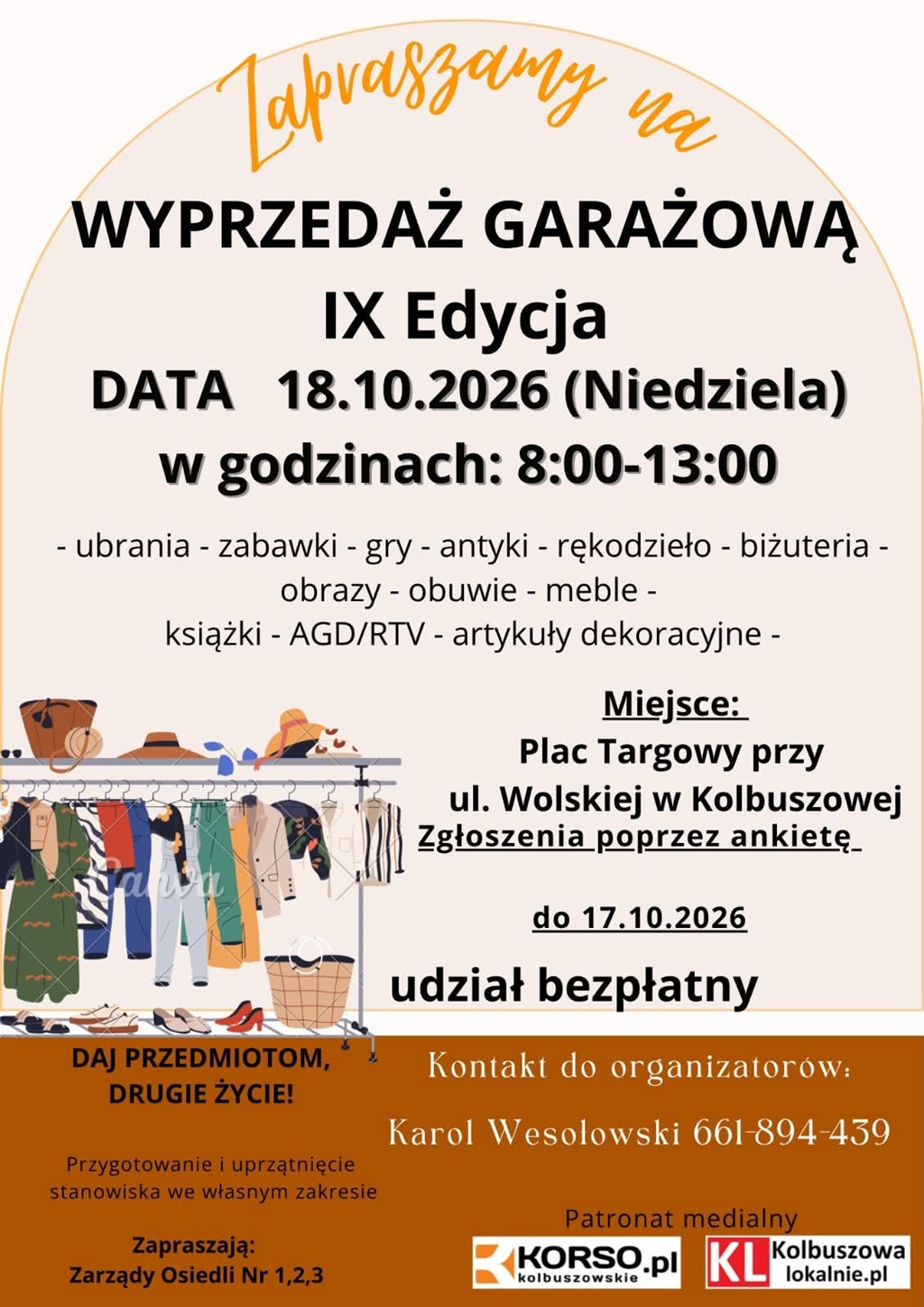 Wyprzedaż garażowa w Kolbuszowej – IX edycja