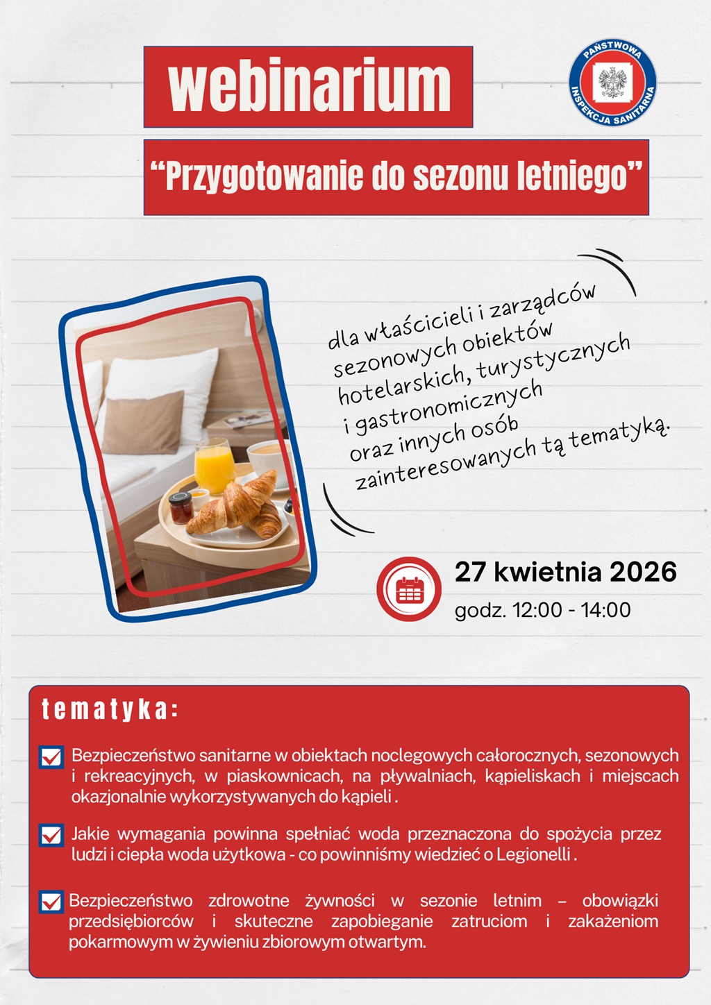 Webinarium „Przygotowanie do sezonu letniego” 