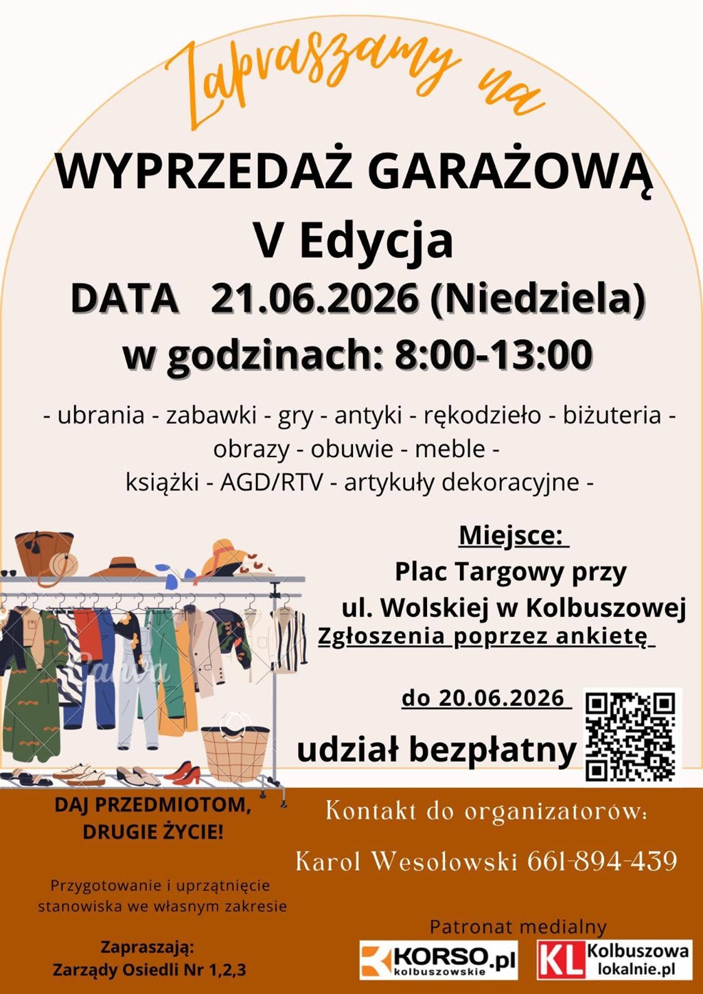 Letnia wyprzedaż garażowa w Kolbuszowej