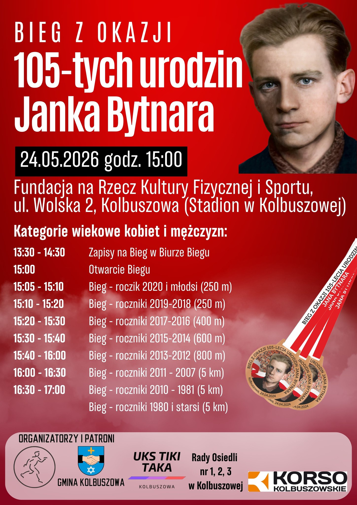 Bieg z okazji 105. urodzin Janka Bytnara