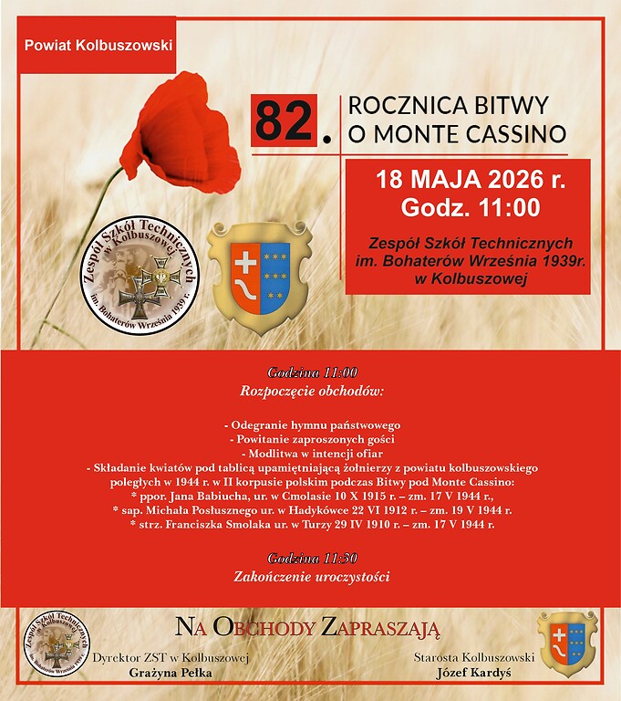 Obchody 82. Rocznicy Bitwy o Monte Cassino 