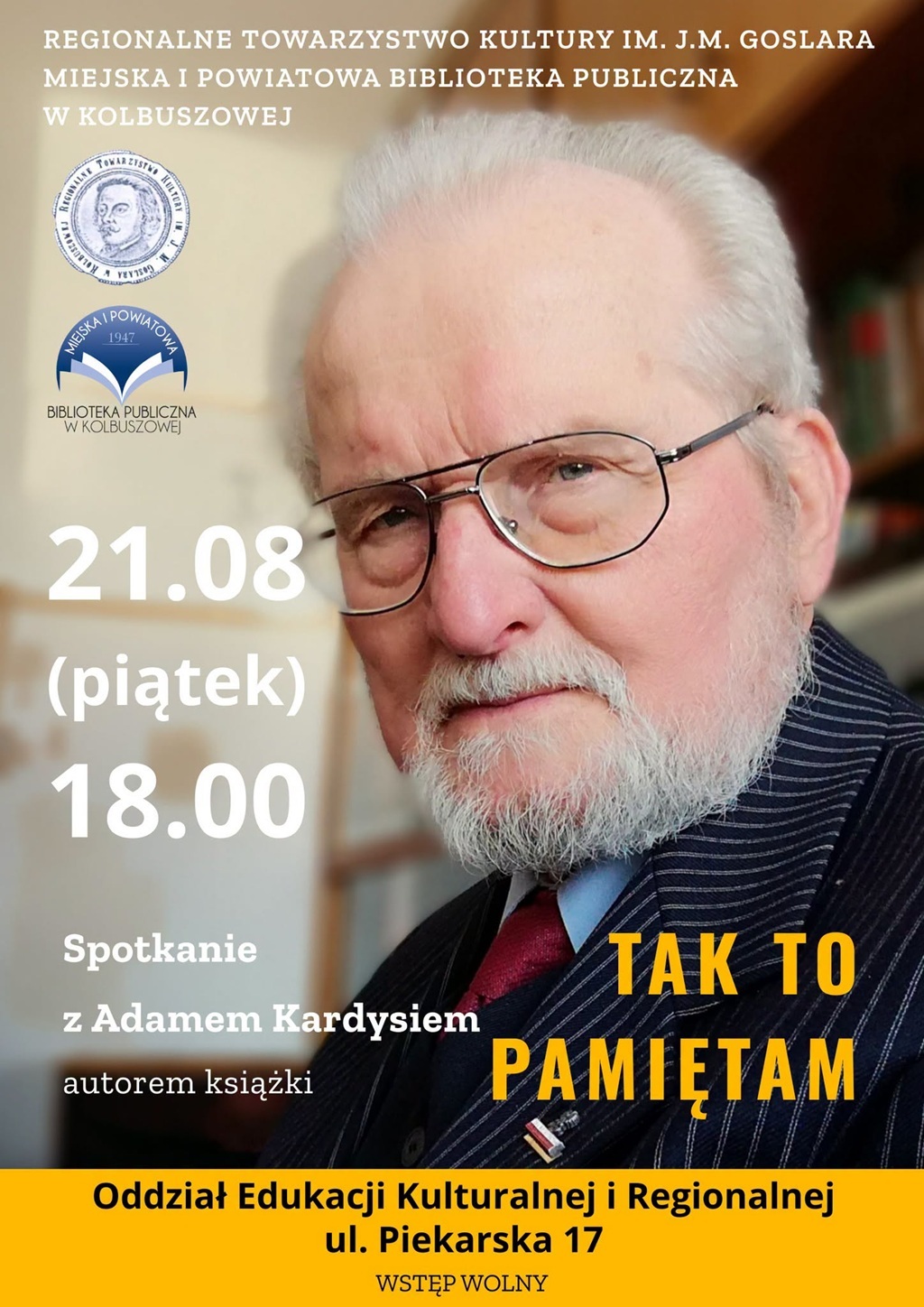 Promocja książki „Tak to pamiętam” – wspomnienia Adama Kardysia