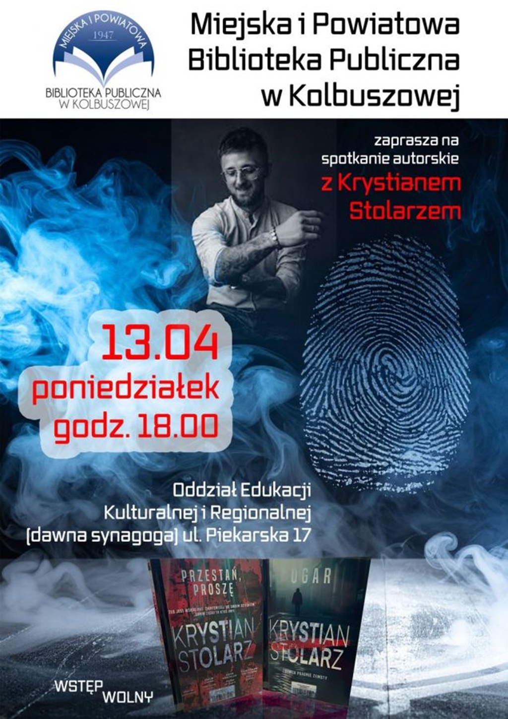 Spotkanie autorskie z Krystianem Stolarzem