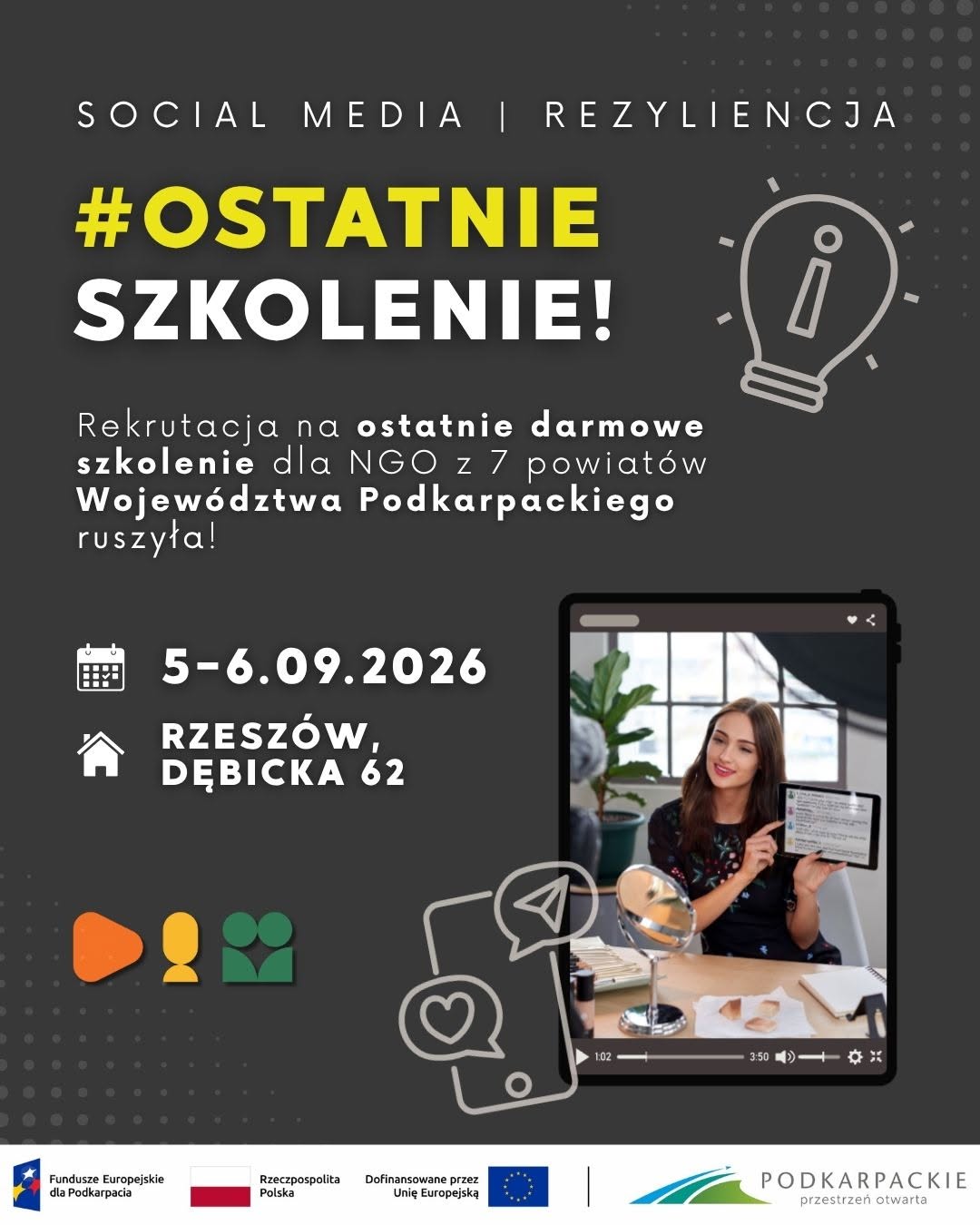 Szkolenie dla NGO „Social Media & Rezyliencja”